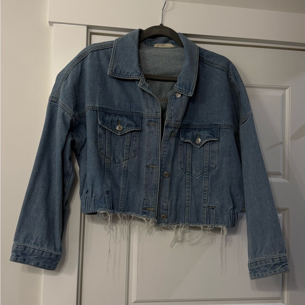 Classic Blue Cropped Jean Jacket
